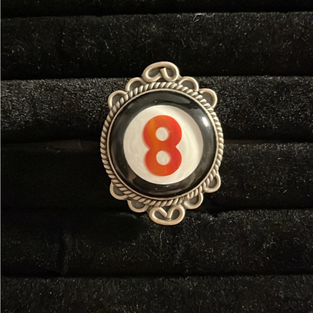 Vintage Style Eight Ball Ring